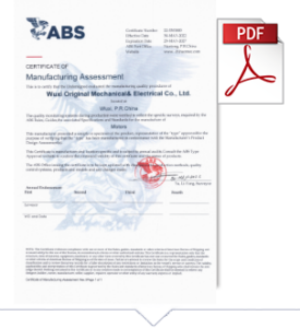 ABS Marine Certificate Manufacturing Assessment OMT And OMD - OMEC ...