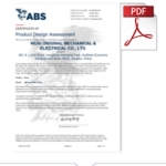 ABS Marine Certificate Product Design Assessment OMT And OMD - OMEC ...